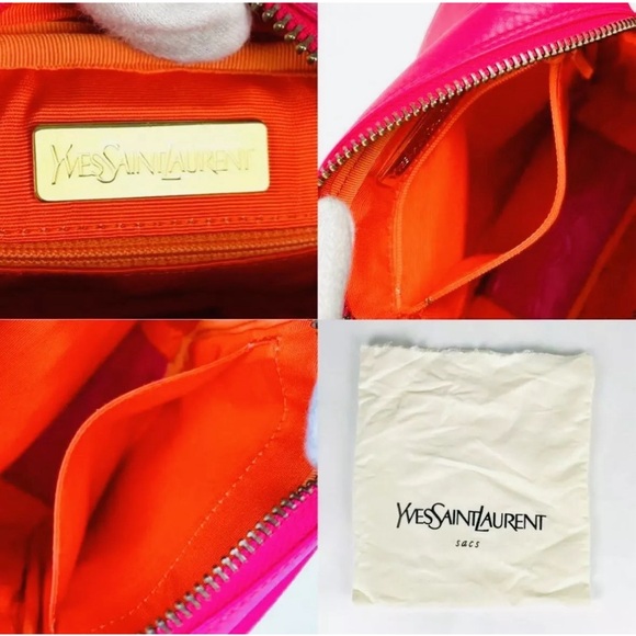 Vintage Yves Saint Laurent/YSL Hot Pink Crossbody - Picture 10 of 10